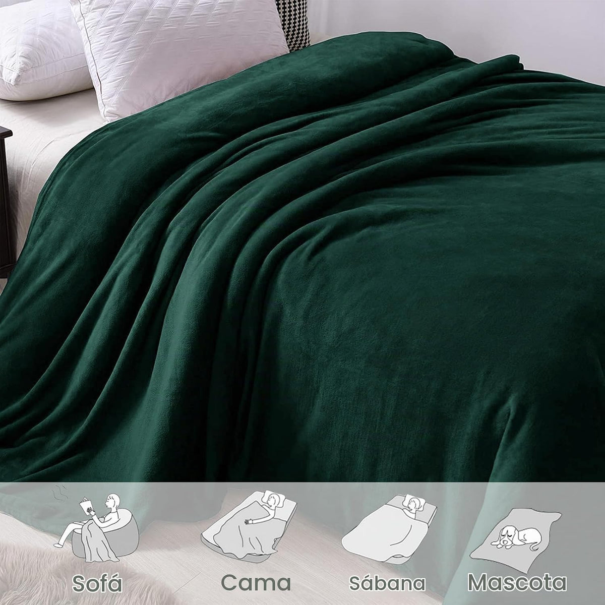 Exclusivo Mezcla Manta de vellón extragrande para sofá, cama, súper...