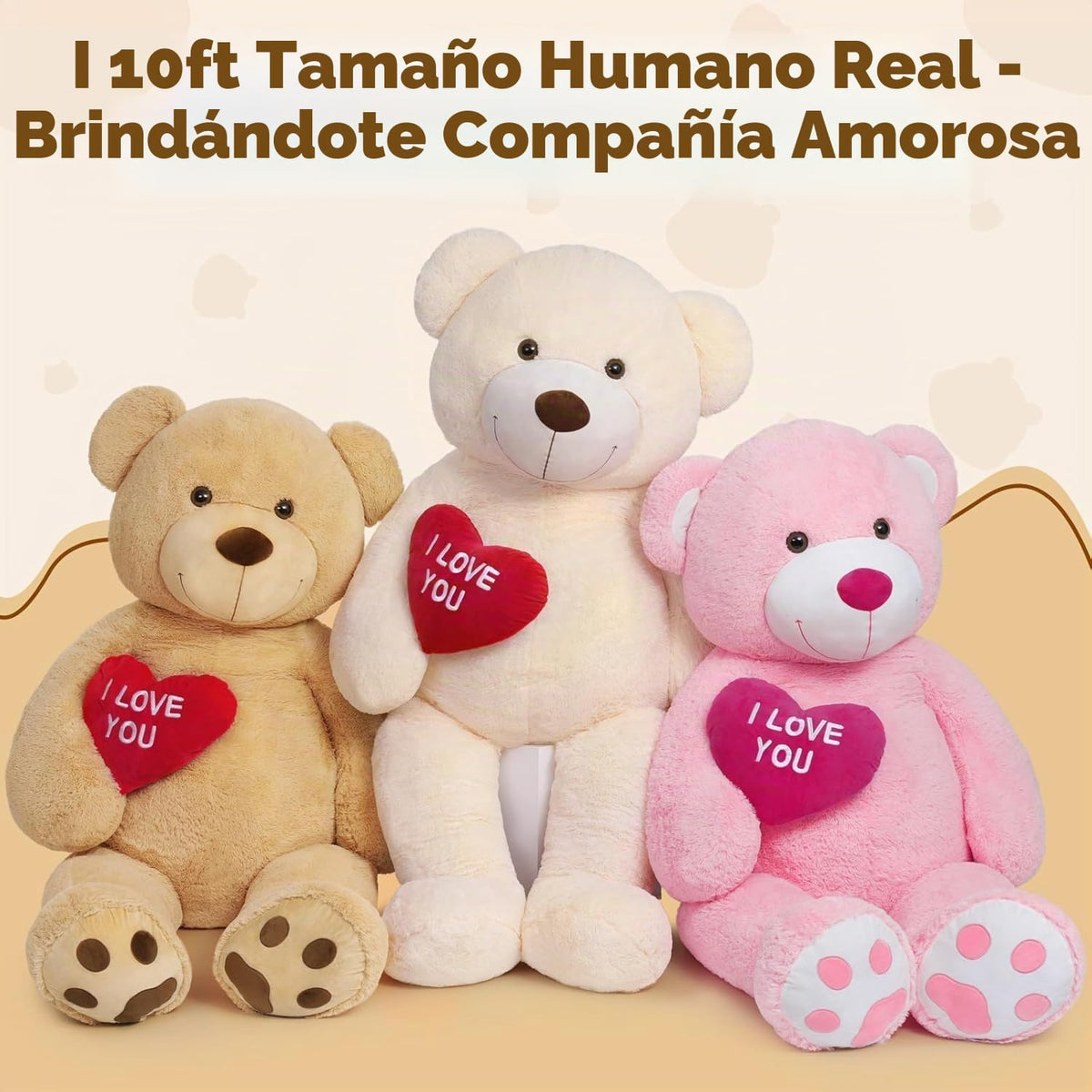MaoGoLan Oso de peluche gigante de 10 pies de alto, con texto en in...