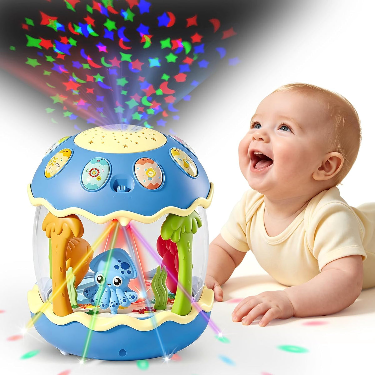 Qirptey Juego de juguetes Montessori para bebé y juguetes musicales...