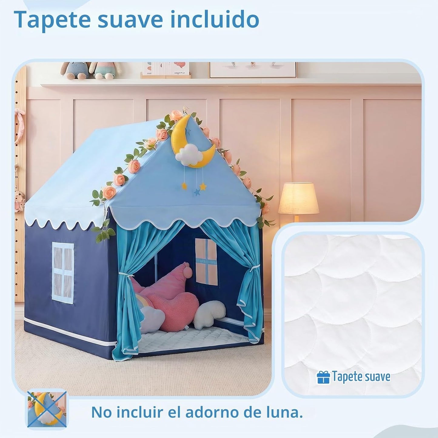 GeeSound Tienda de campaña para niños para niñas en el interior: co...