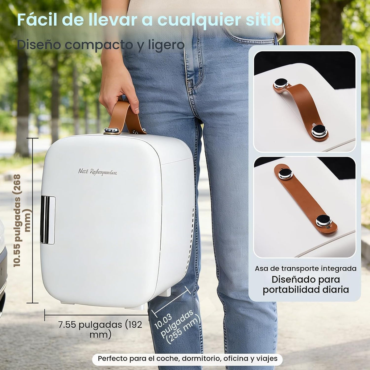 NEWBULIG Minirefrigerador para Dormitorio, Oficina y Auto, Mini Ref...