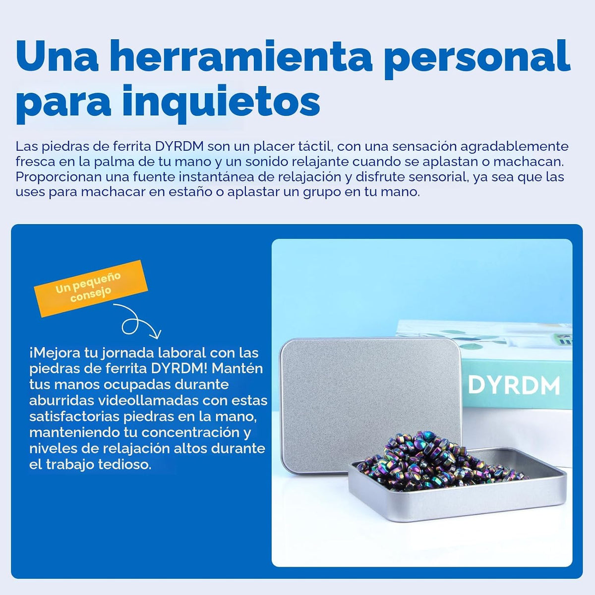 DYRDM Masilla de ferrita 500+ colorido, accesorio de escritorio par...
