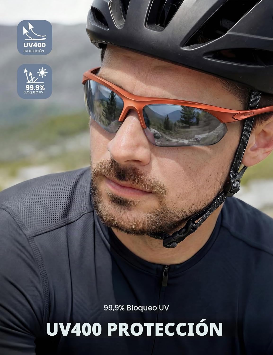 Lamicall Gafas de Sol Deportivas polarizadas de 22 g para Hombres y...