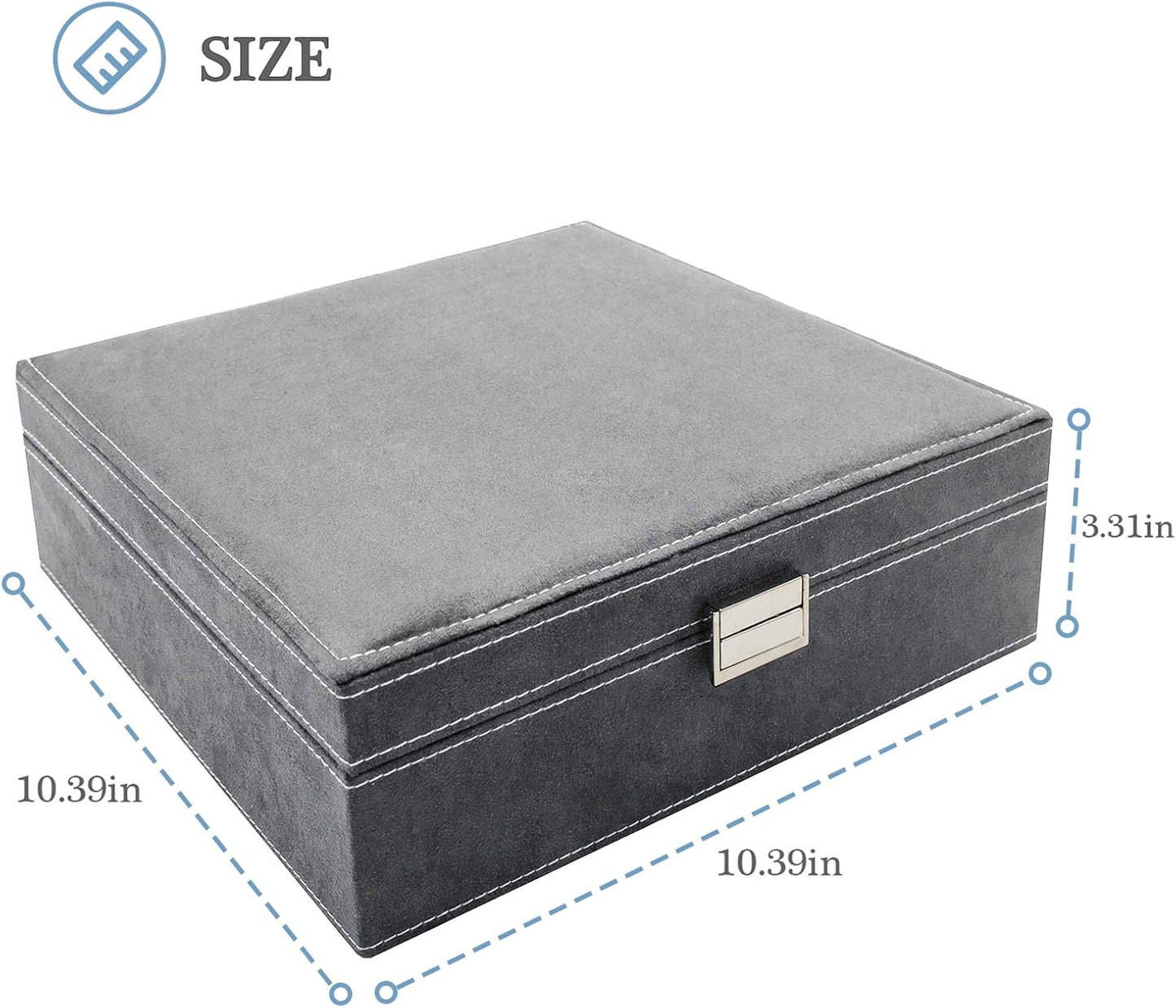 ProCase Joyero organizador de terciopelo para mujer, 2 capas de joy...