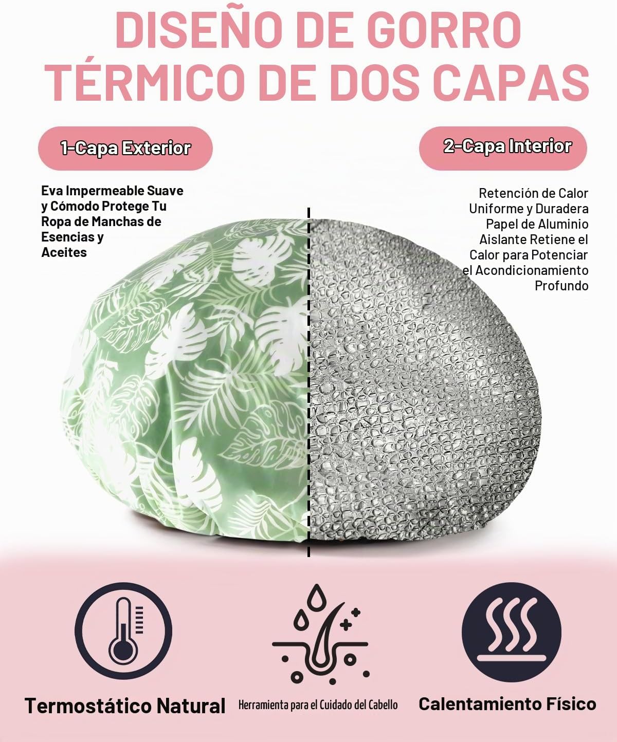 YIZIJIZI 2 tapas térmicas para el cabello de acondicionamiento prof...