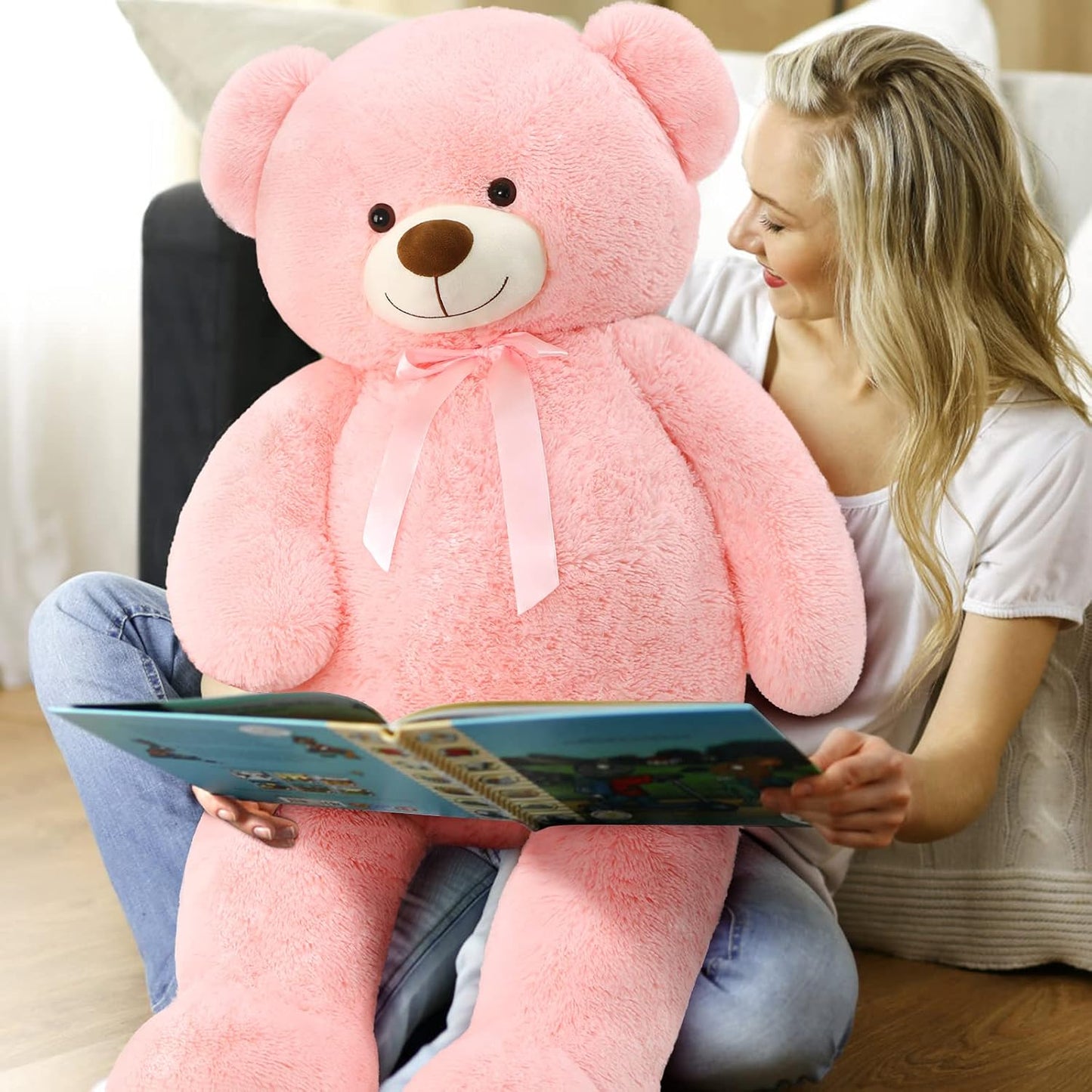 Tezituor Oso de peluche gigante de 52 pulgadas, oso de peluche gran...