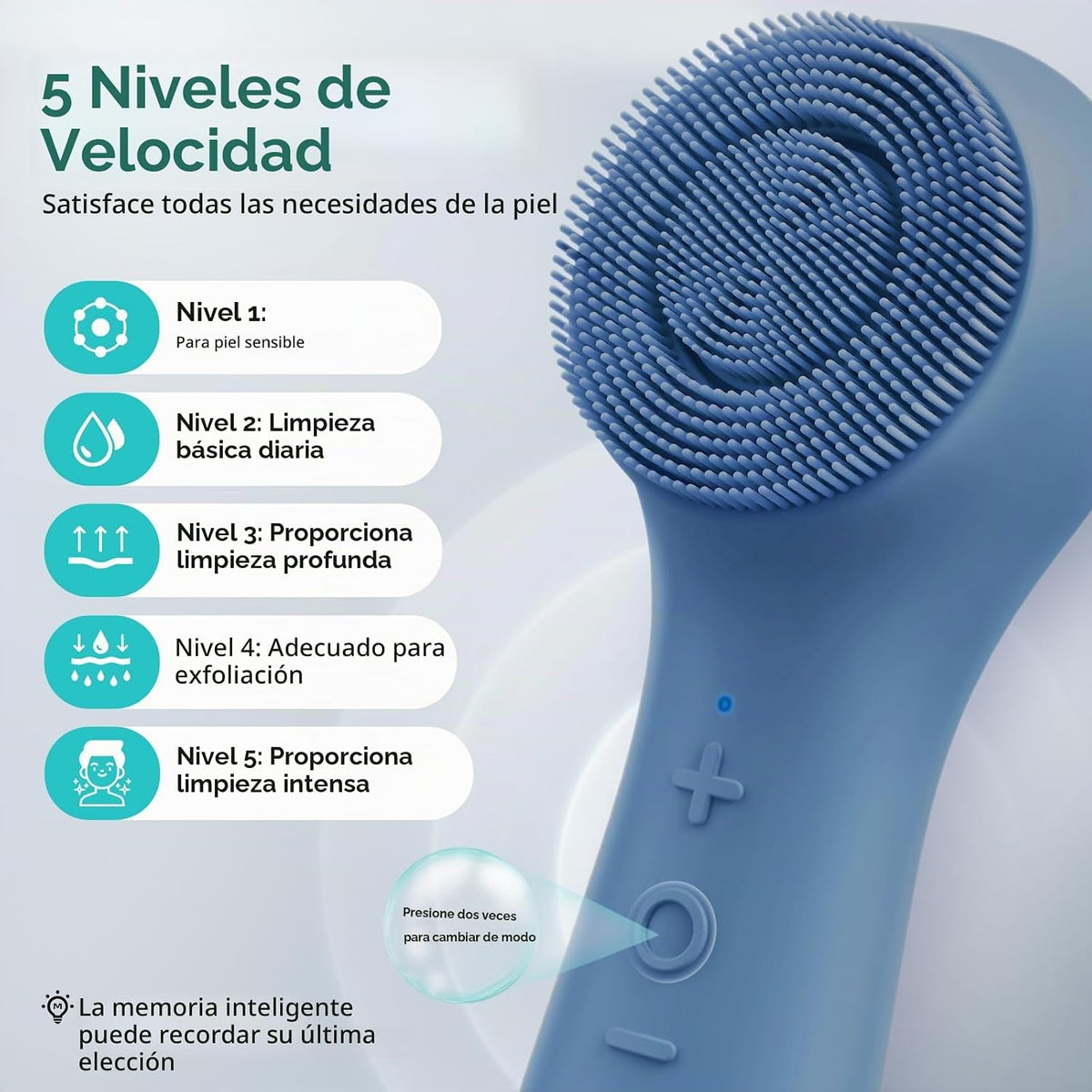 COSLUS FBS03 - Cepillo de limpieza facial para limpieza facial: 2 e...