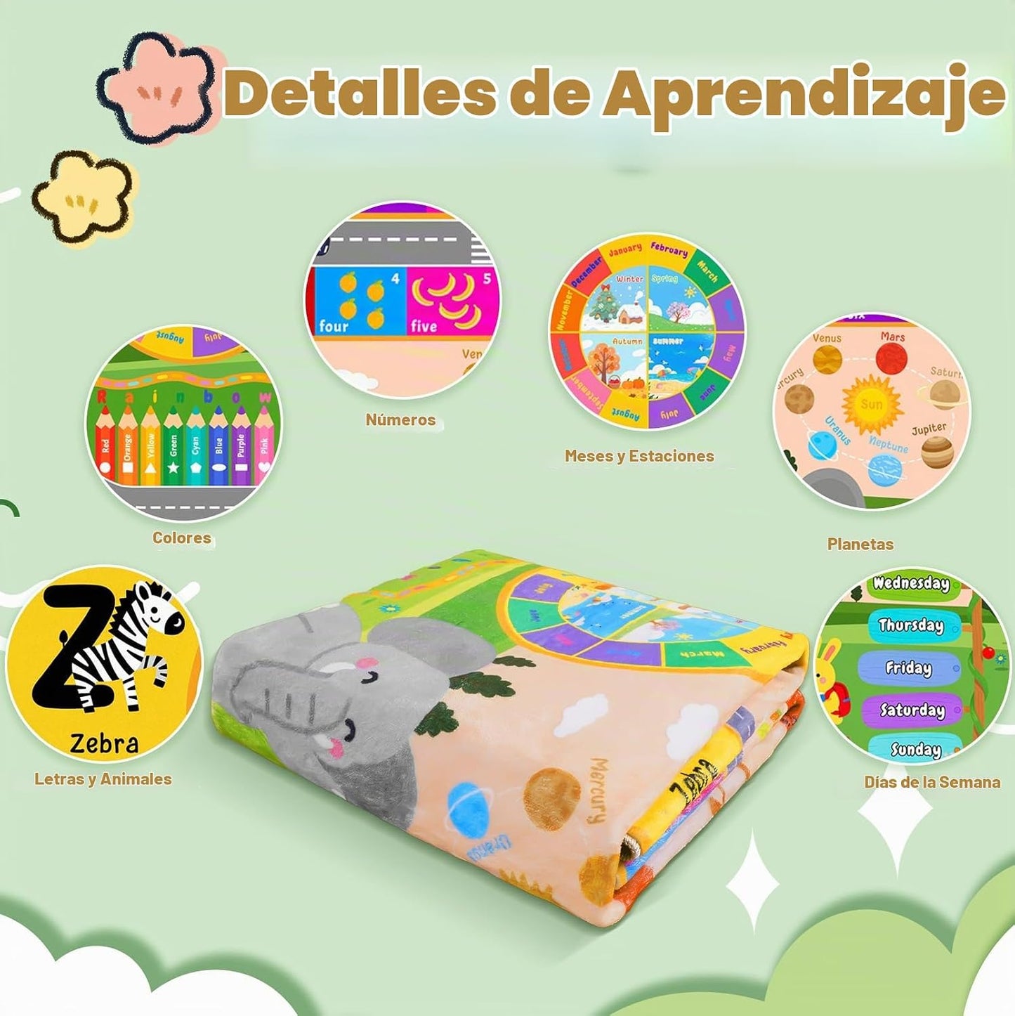 Pionblank Alfombra infantil para sala de juegos, aula, alfombra de...