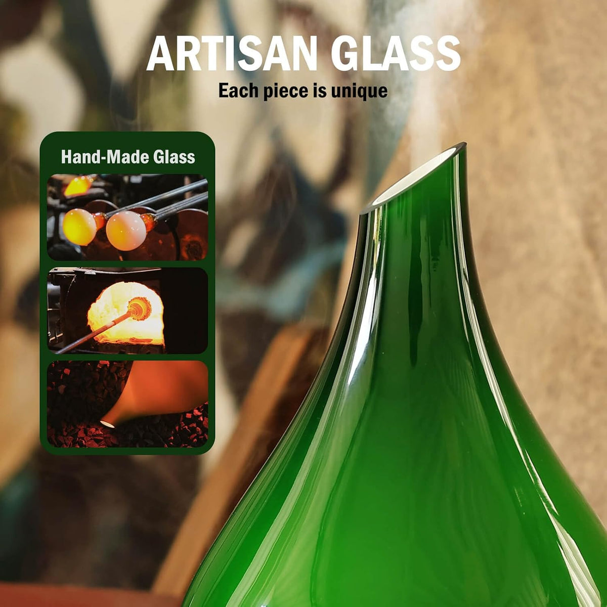 Porseme Difusor de cristal hecho a mano del difusor del aceite esen...