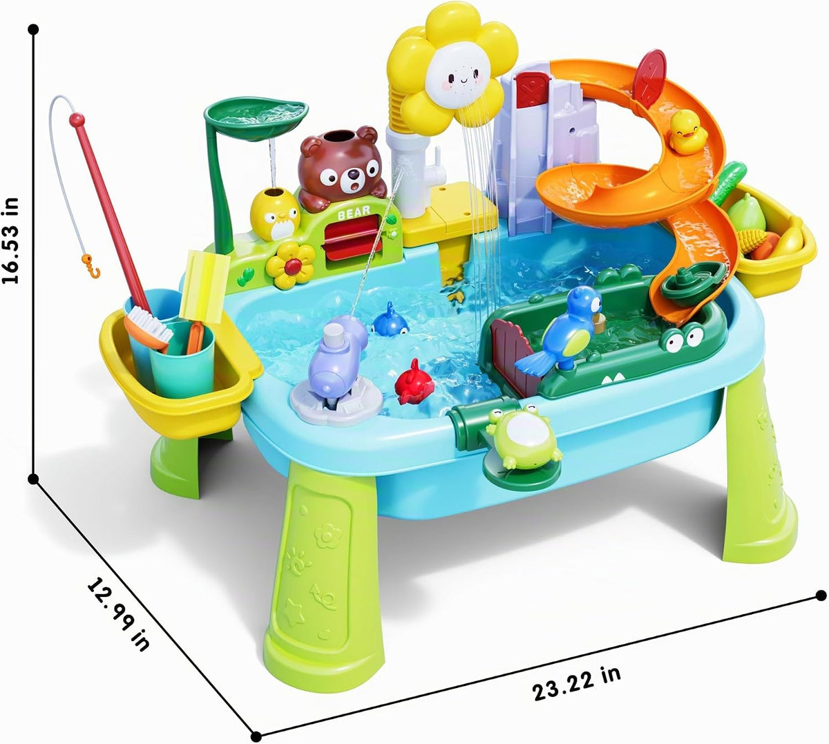 Juguetes de mesa de arena y agua para niños pequeños, fregadero de...