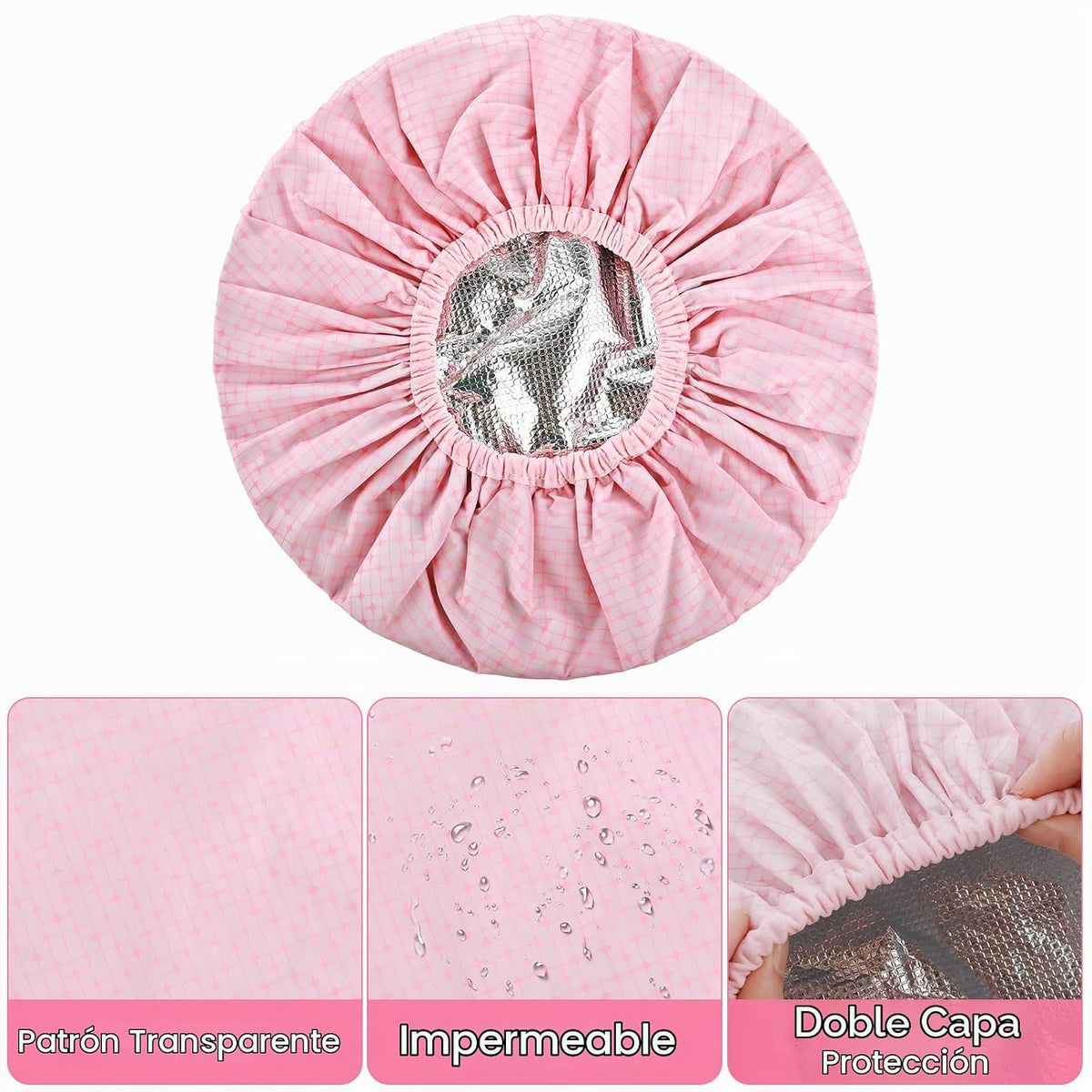2 gorras de tratamiento de aceite caliente para el cabello de la se...