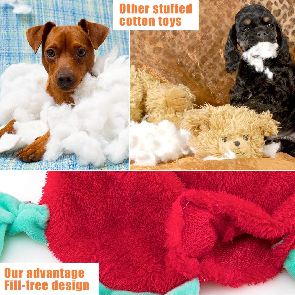 AWOOF Paquete de 5 juguetes chirriantes para perros, sin relleno, j...