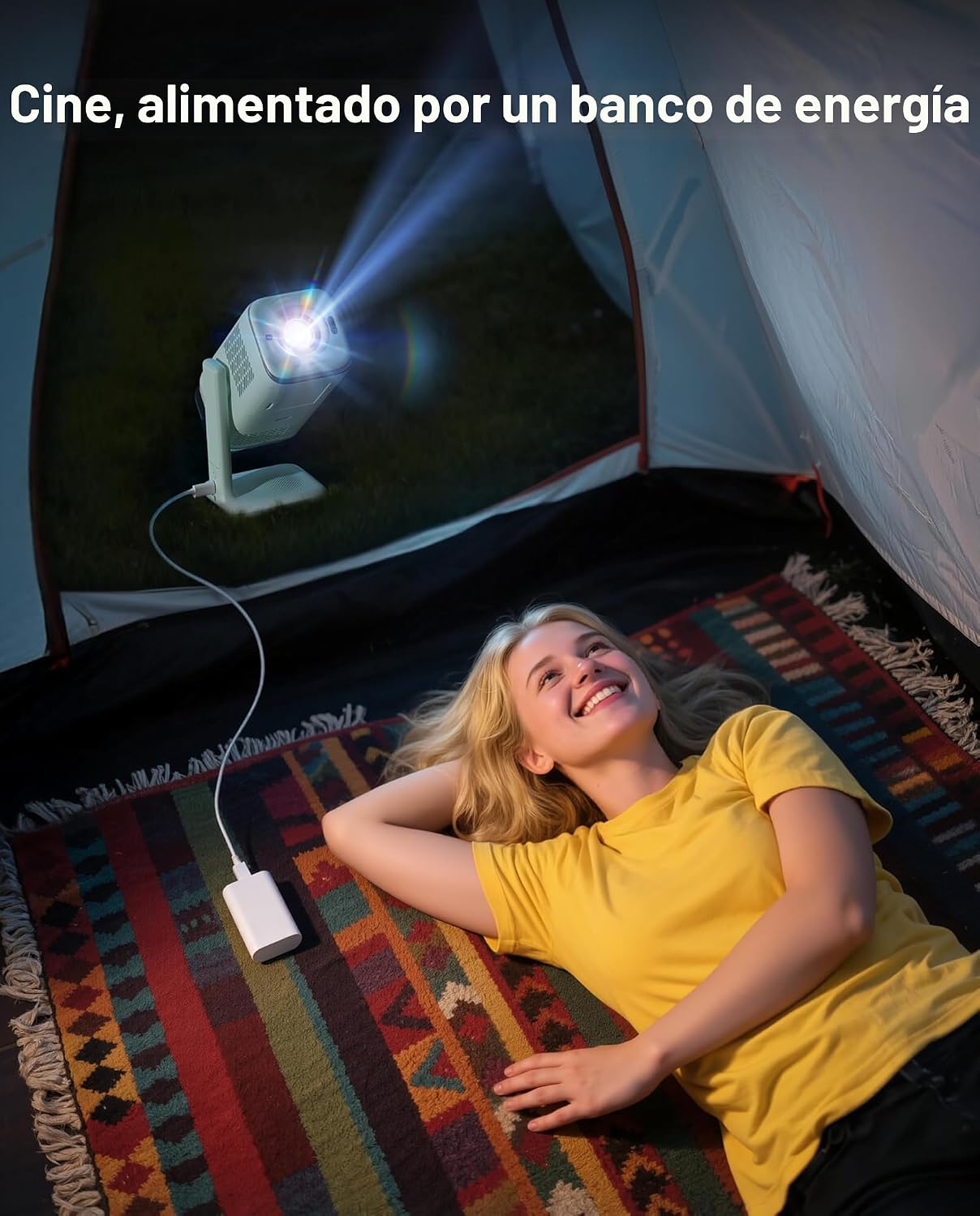 Aurzen BOOM Air - Proyector portátil Google TV con WiFi y Bluetooth...