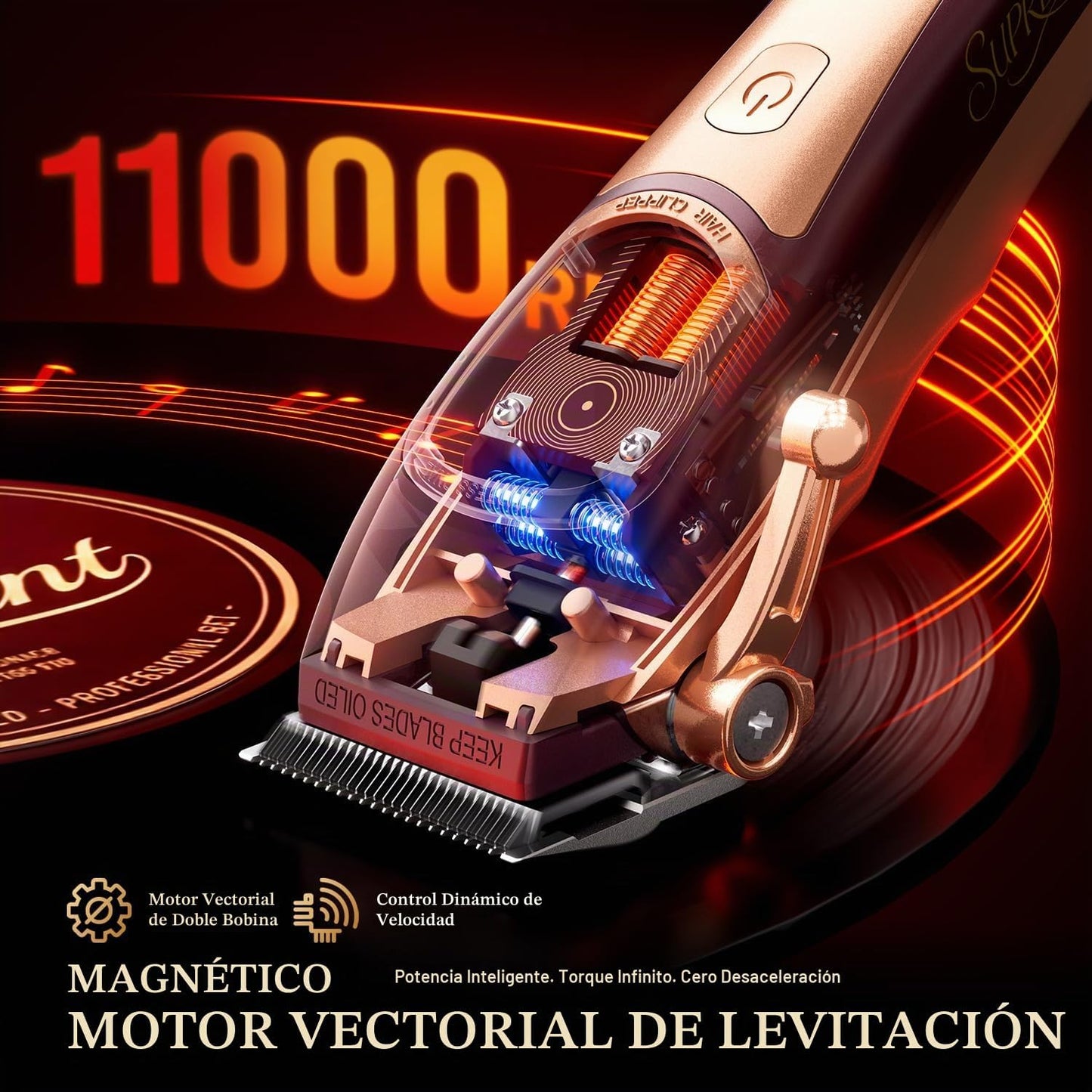 SUPRENT Cortapelos profesionales para peluquero: kit de corte de ca...