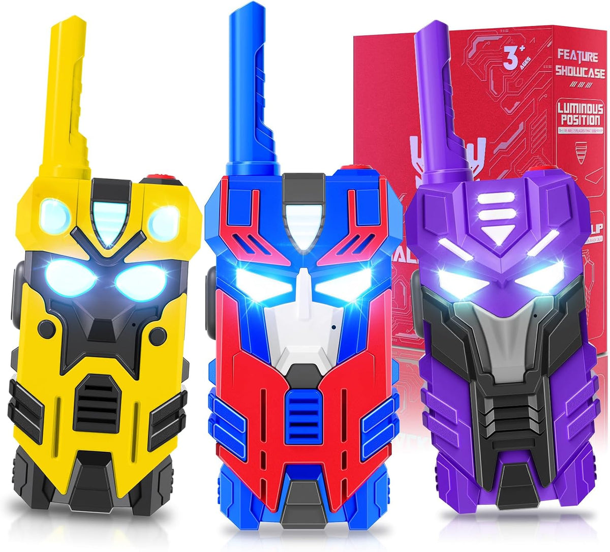 Walkie-talkies de transformación de juguetes para niños, paquete de...