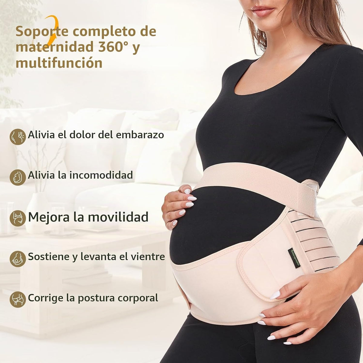 ChongErfei Cinturón de maternidad, cinturón de soporte 3 en 1 para...