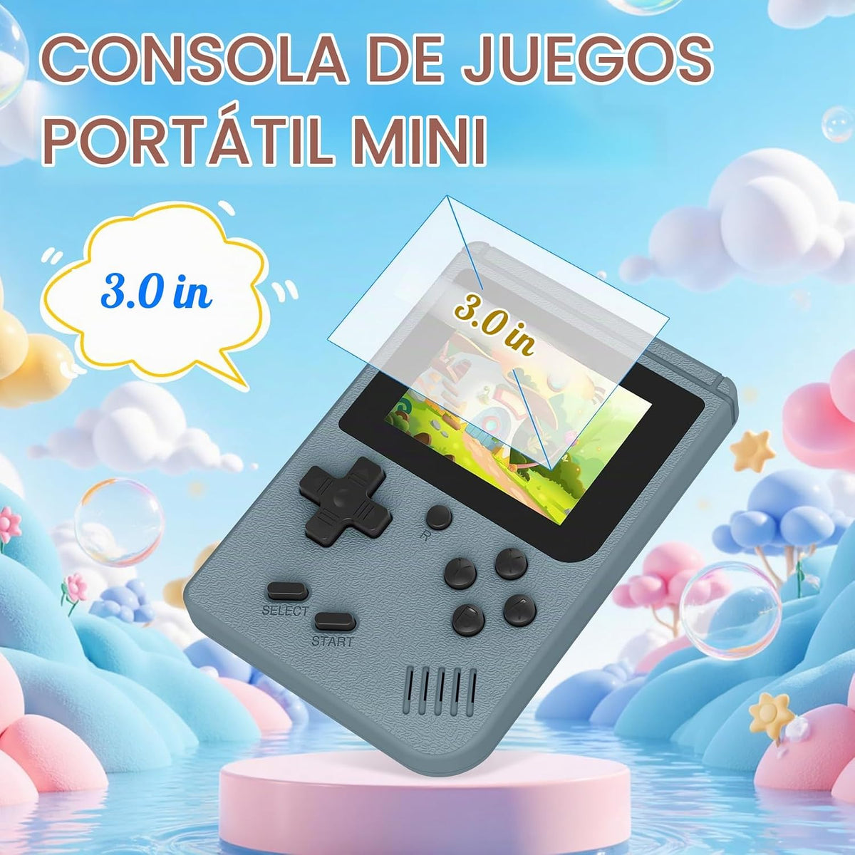 Mini consola de juegos portátil con pantalla IPS de 3.0 pulgadas, c...