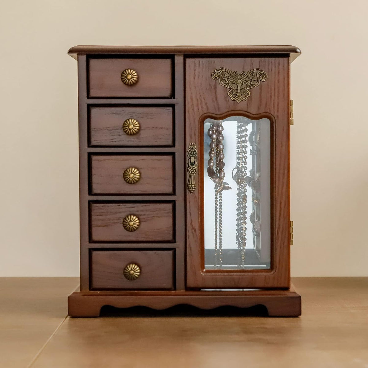 Kendal Caja de Joyería de Madera para Mujeres, Organizador de Joyas...