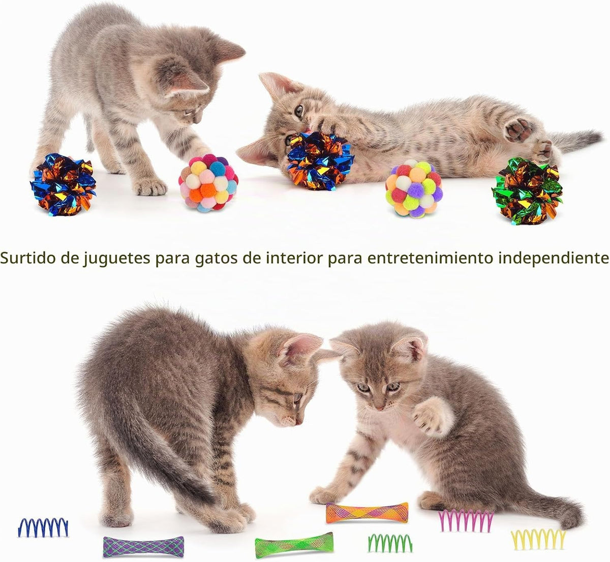 Retro Shaw Juguetes interactivos para gatos de interior, para gatos...