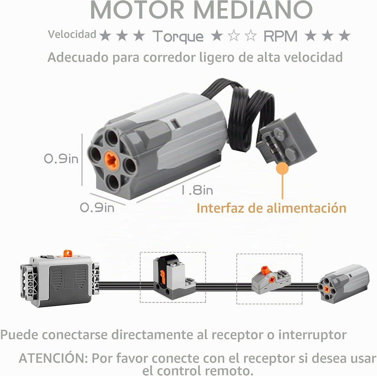 Mutcretus Juego de Motor con Función de Potencia de 54 Piezas, Cont...