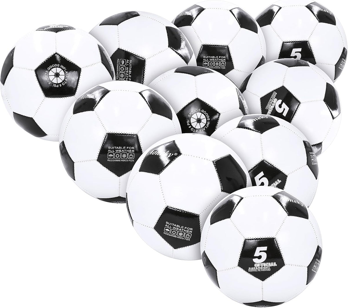 Aoneky Balón de fútbol tradicional de tamaño 5 para adultos, se env...