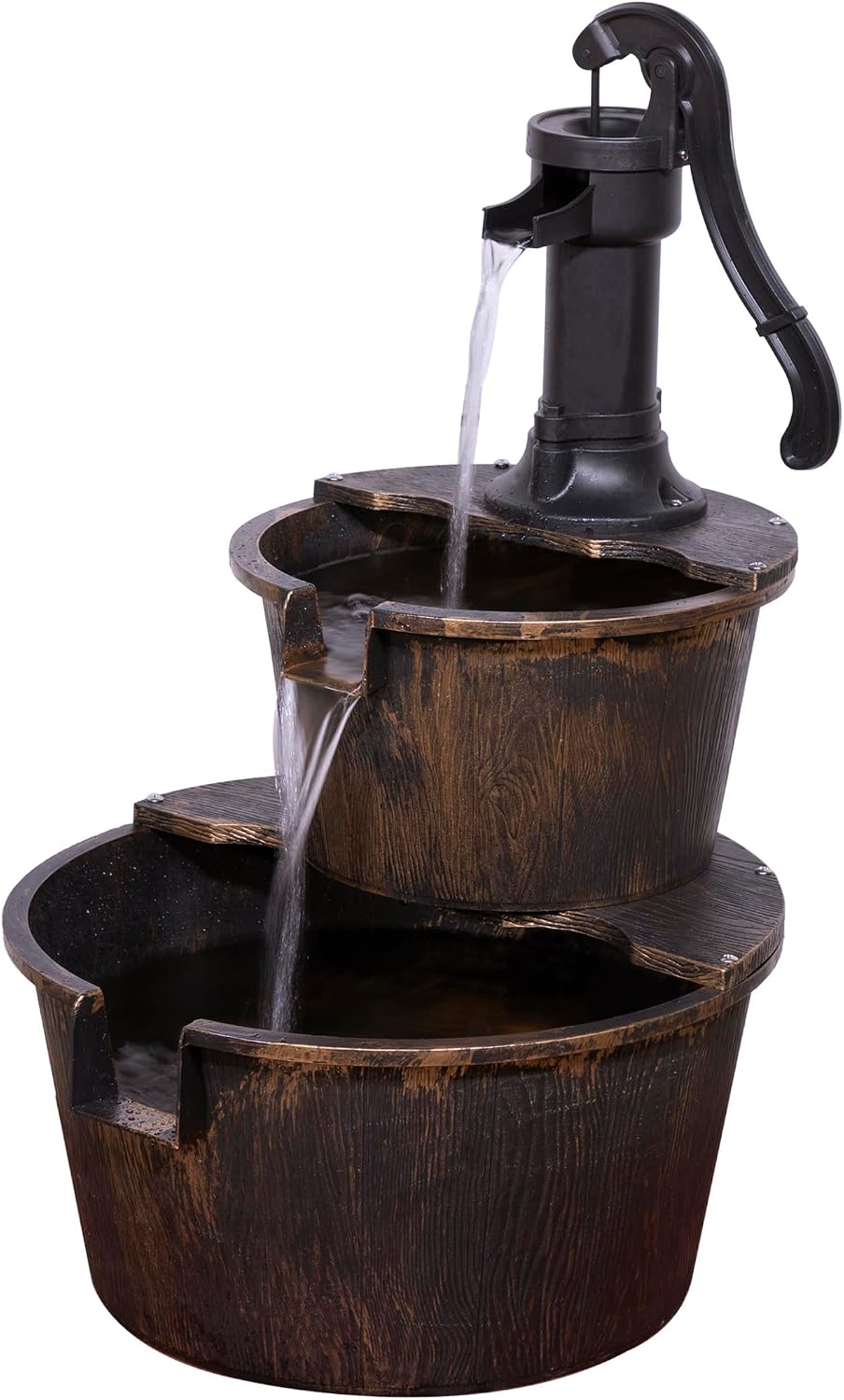 Alpine Corporation TIZ194BZ | Fuente de agua rústica para exteriore...