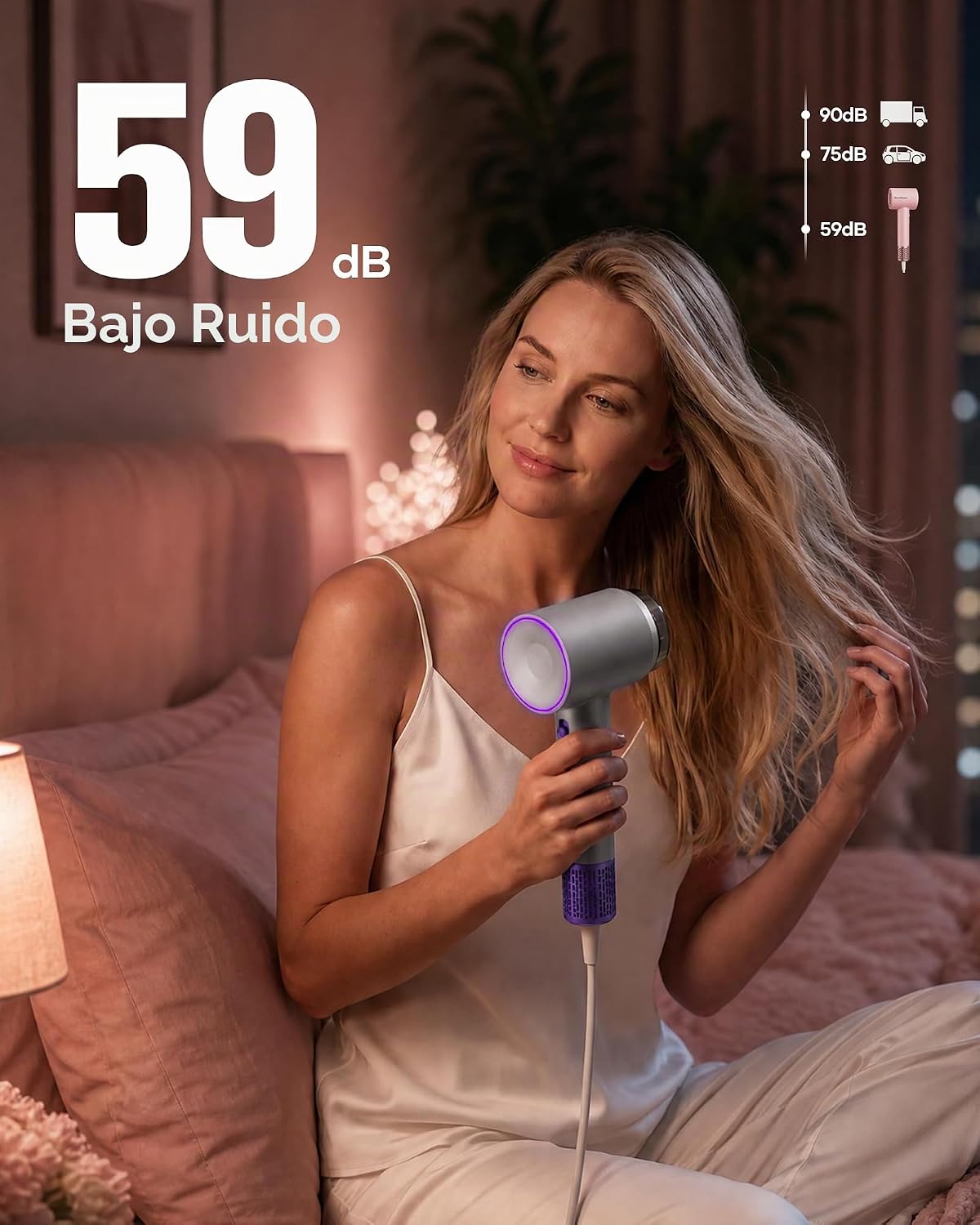 Secador de pelo, secador iónico de alta velocidad con aceite esenci...