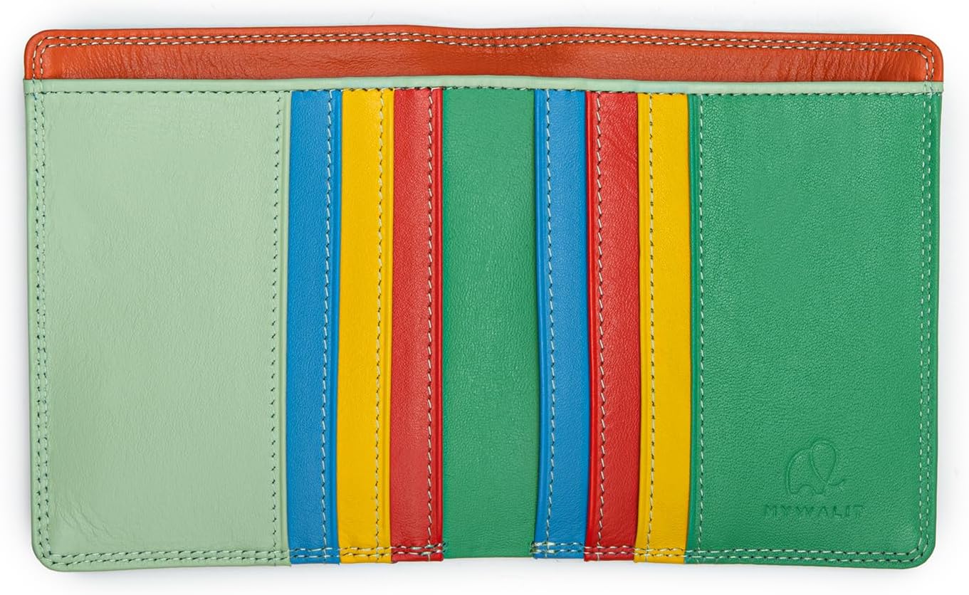 mywalit Billetera Doble Estándar - Cuero, Multicolor, 6 Tarjetas, S...