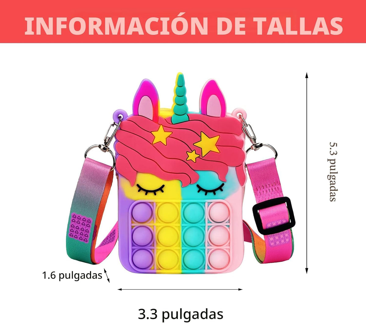 Civan Pequeño Bolso para Reventar, Bolso de Unicornio para Niñas, N...