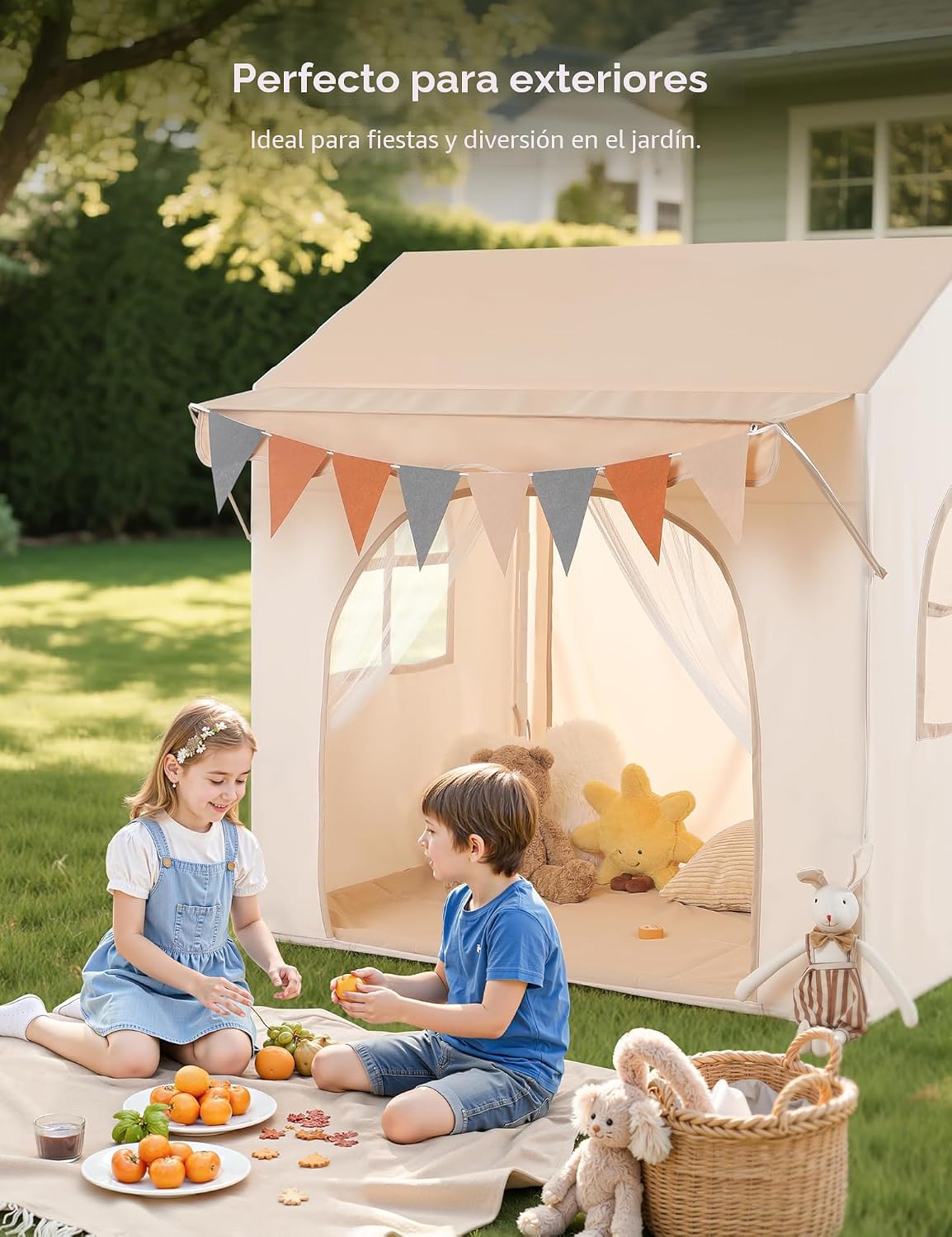 besrey Tienda de campaña para niños con alero, tienda de campaña 2...