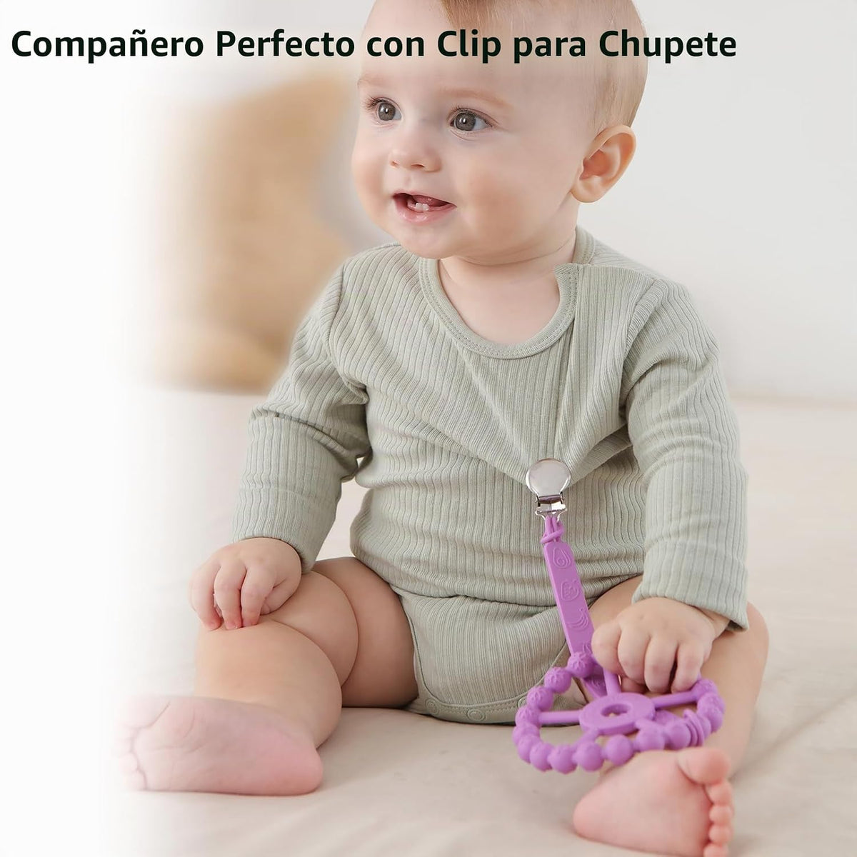 Paquete de 3 Mordedores de Anillo para Bebés e Infantes, Juguetes d...
