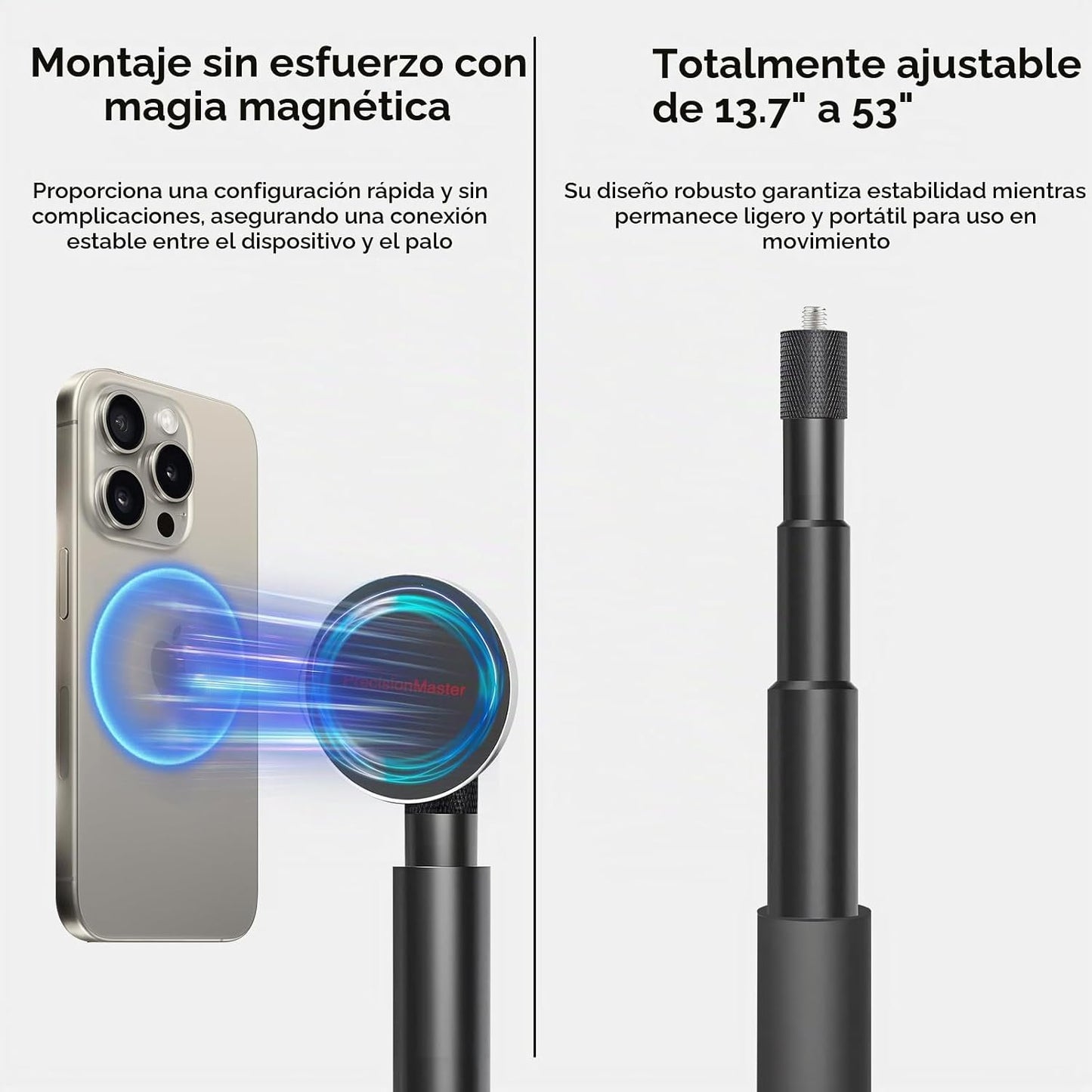 PrecisionMaster Trípode de golf y monopie, palo magnético de pelícu...