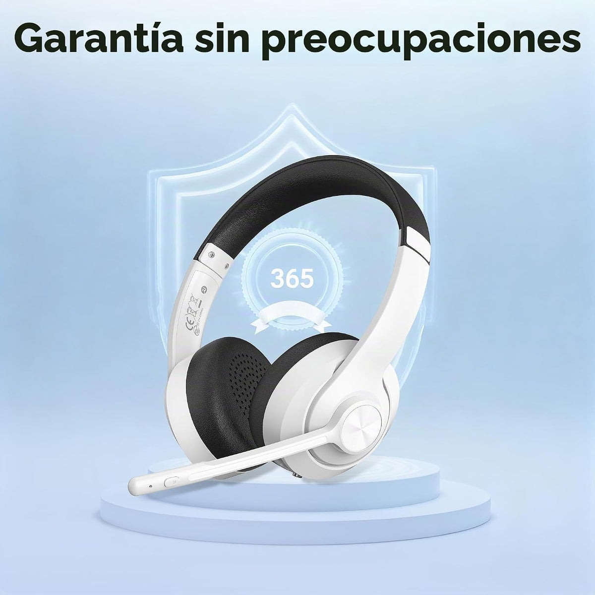 Auriculares inalámbricos AOC con micrófono para el trabajo, auricul...