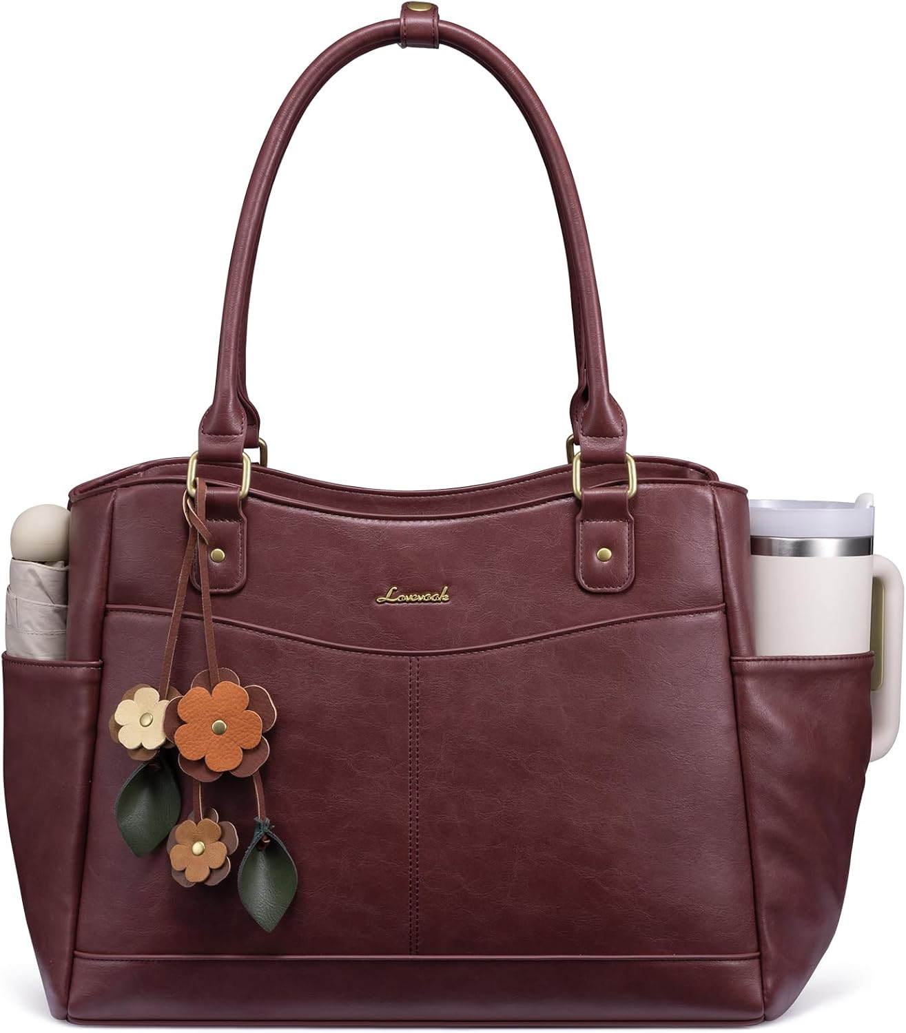 LOVEVOOK Bolsa para portátil para mujer, bolsa de mano vintage de c...