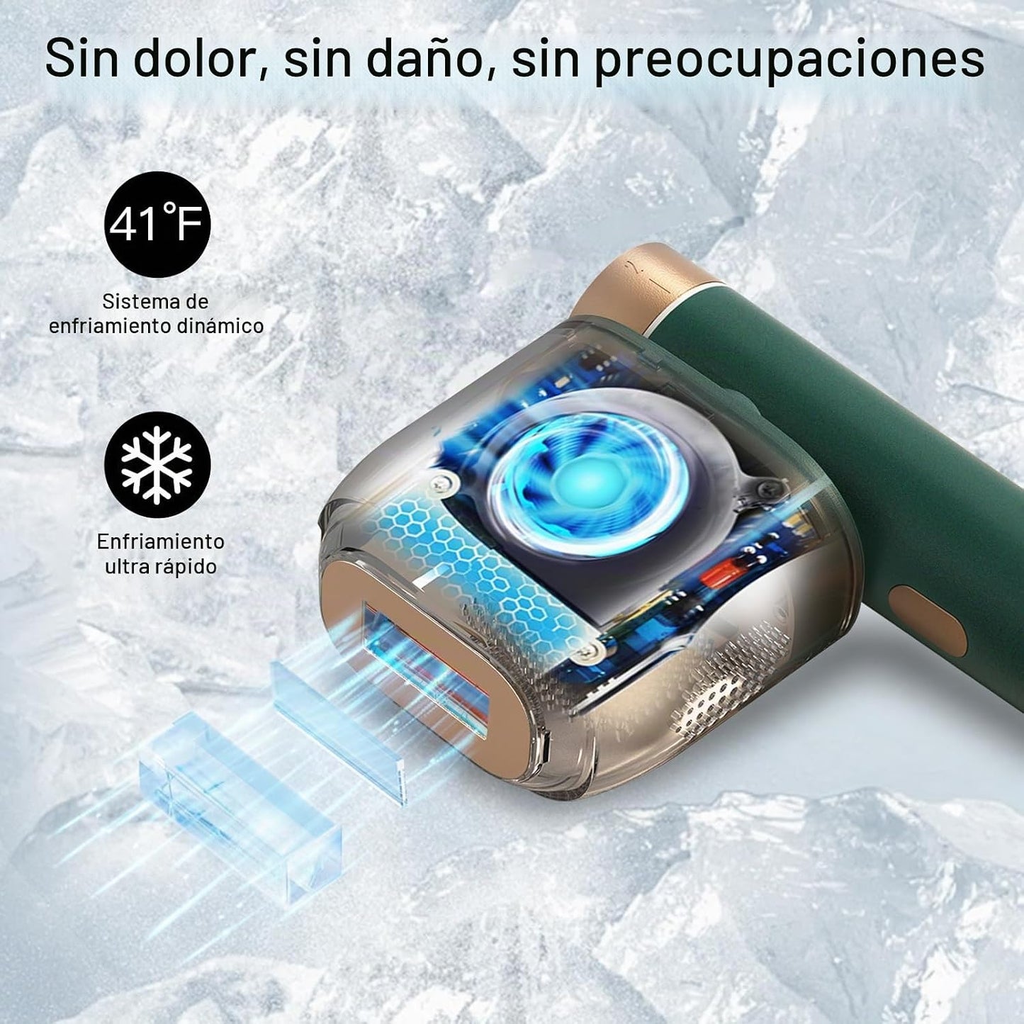Depilación láser, BoSidin depilación IPL con enfriamiento de hielo...