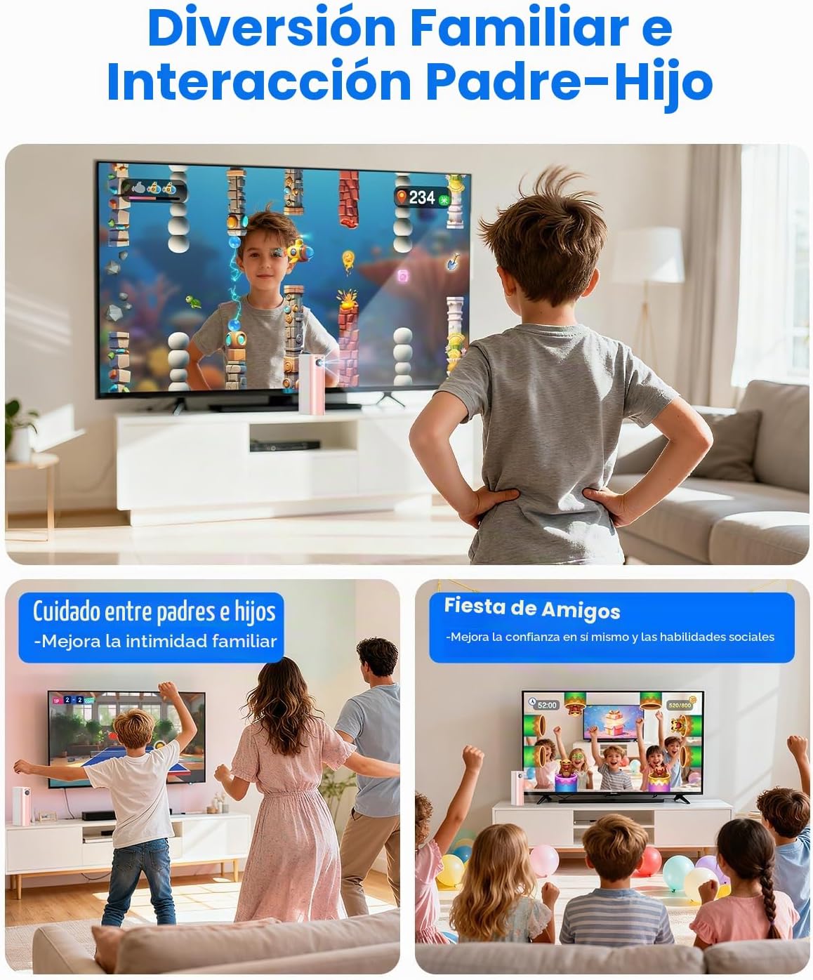 FWFX Consola de juegos AR Motion para niños - Videojuegos Plug | Re...