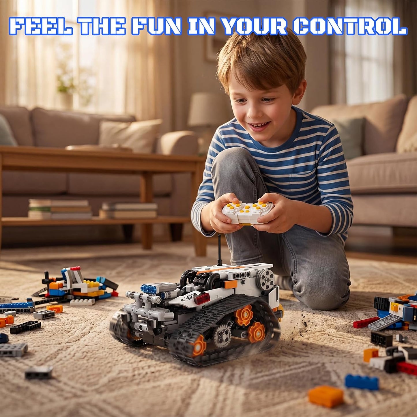 HPROMOT Kit de construcción de robot STEM 5 en 1, 688 piezas de jug...