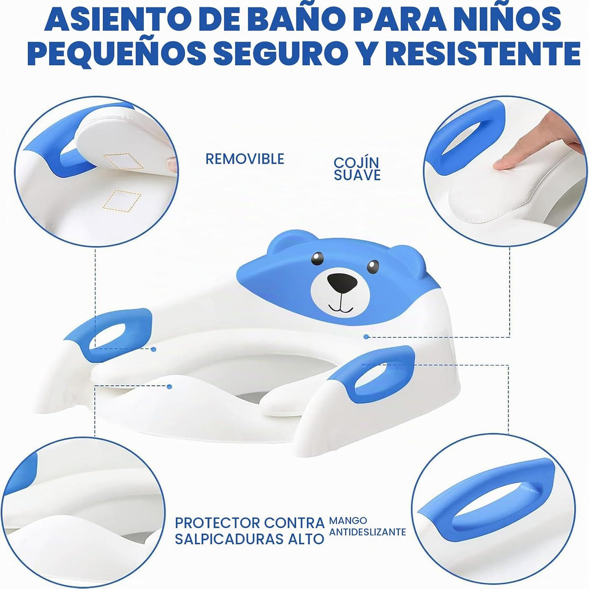 Inodoro de entrenamiento para ir al baño para niños pequeños, asien...