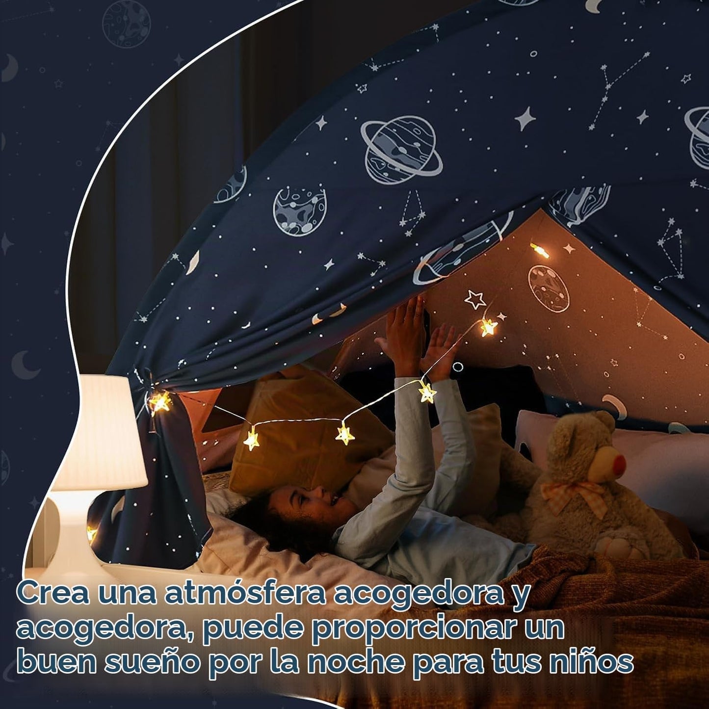 Tienda de campaña de tamaño completo con dosel, Galaxy Space Kid Be...