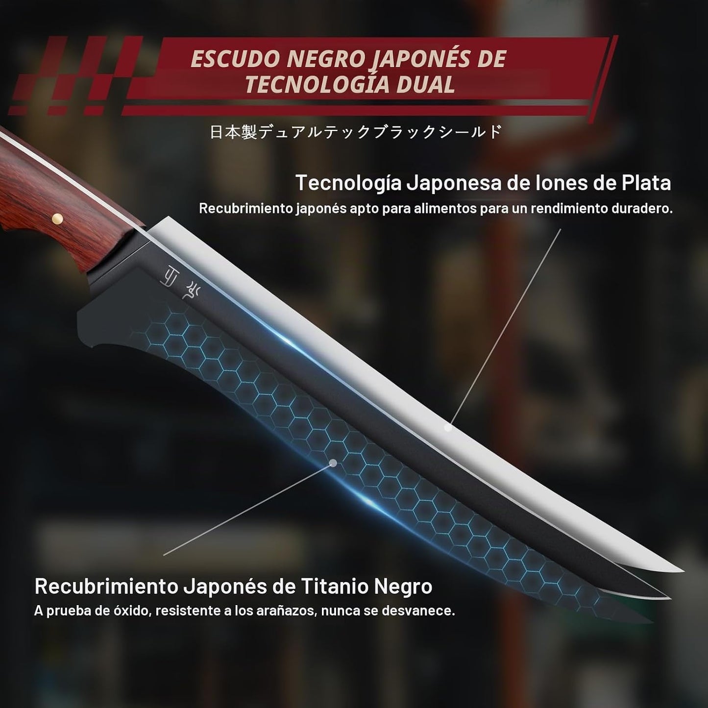 DRGSKL Cuchillo deshuesador de 7 pulgadas - Cuchillos de corte de p...