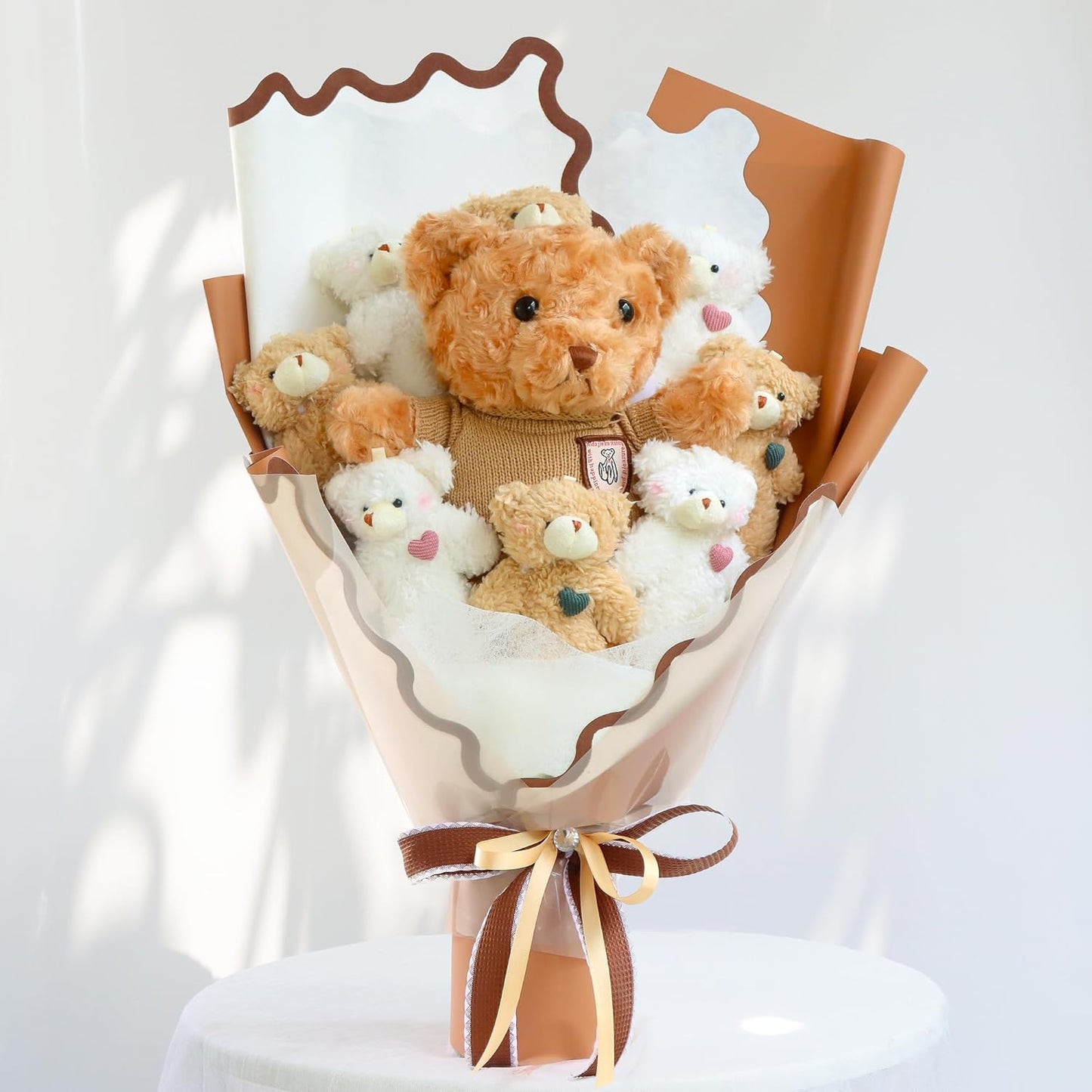 BBLION Ramo de oso lindo \u2013 Ramo de juguete de peluche con boni...
