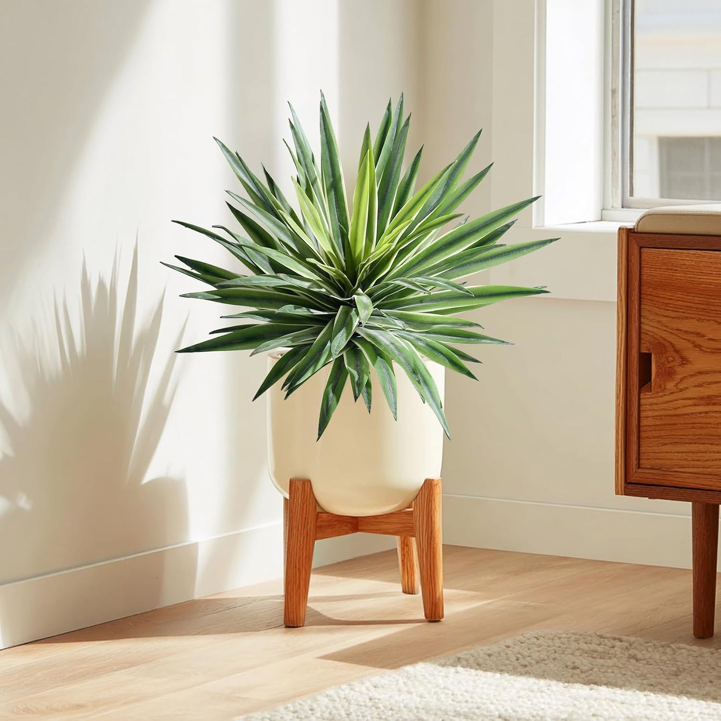Planta Artificial de Agave Macetas Falsas de Agave para Interior Ex...