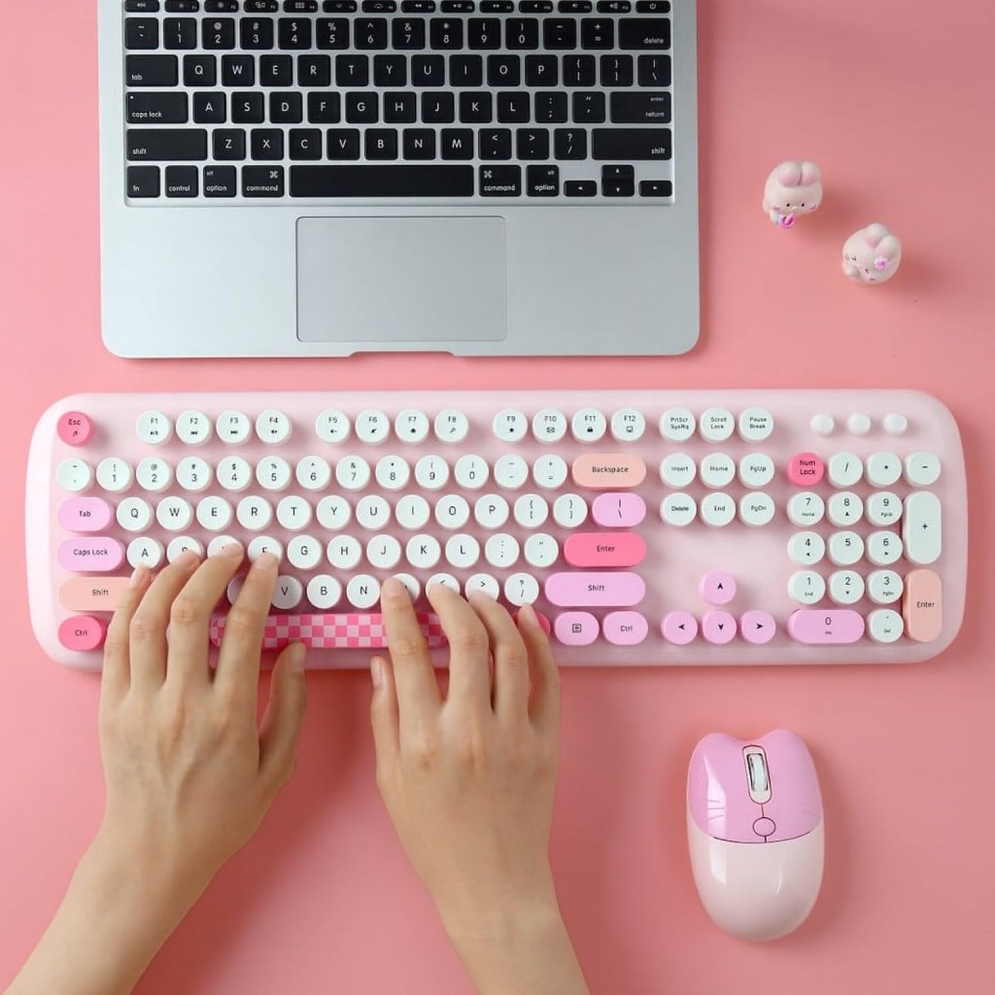 SaharaCase - Combo de teclado y mouse inalámbricos con clic silenci...