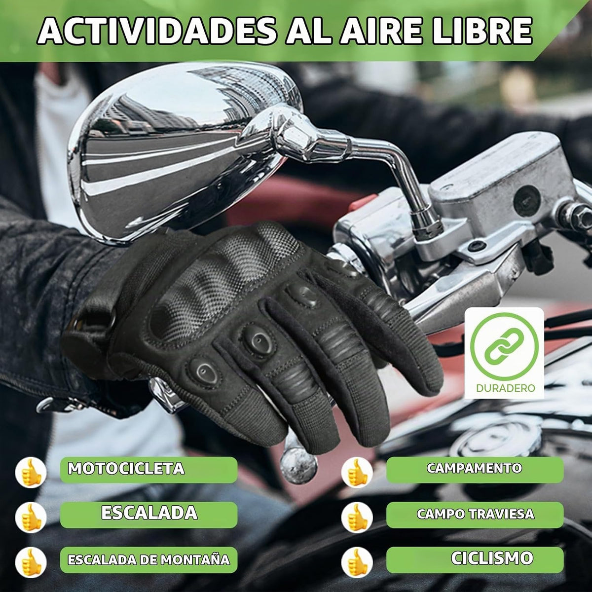 WESTWOOD FOX Guantes de motocicleta para hombres y mujeres, guantes...