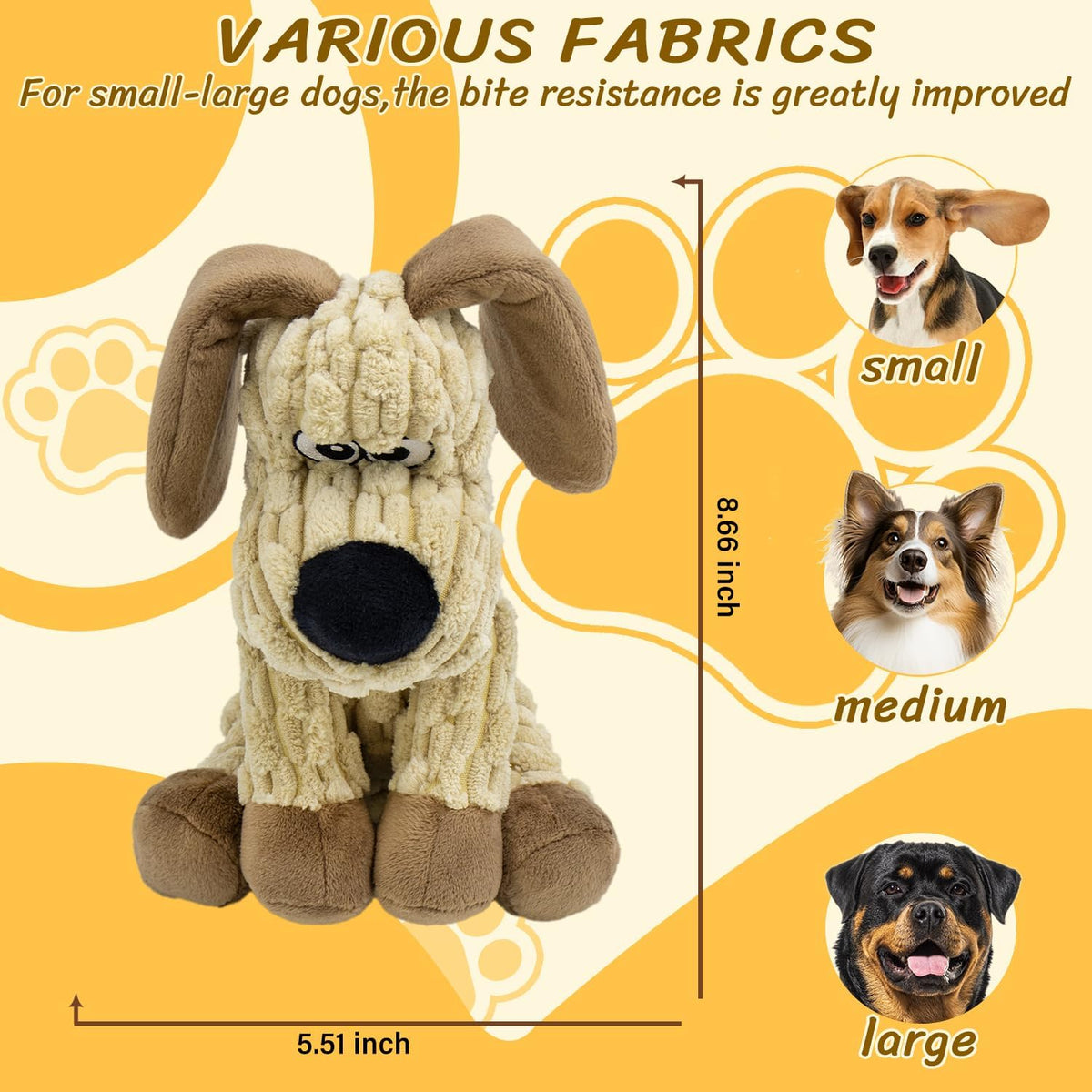 MeetYooo Juguetes de peluche chirriantes para perros, juguete para...