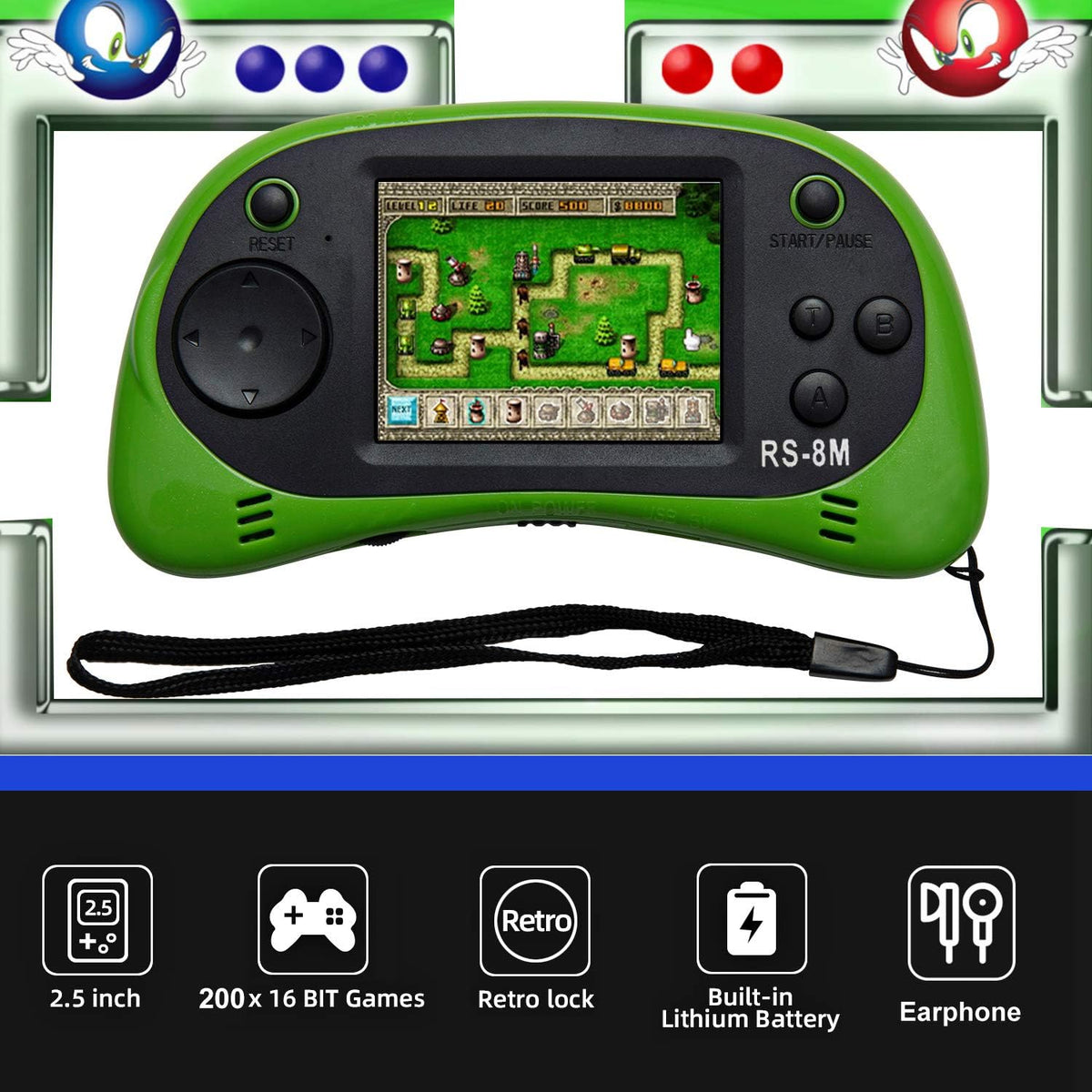 Reproductor de videojuegos portátil para niños con 200 juegos - Pan...
