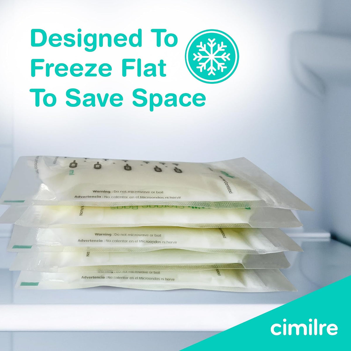 Cimilre S6+ - Paquete de bolsas de almacenamiento de leche materna...