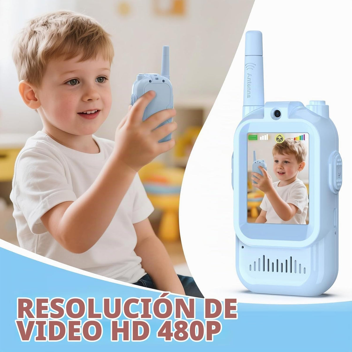 BlueFire Walkie Talkies para niños con video, pantalla de radios de...