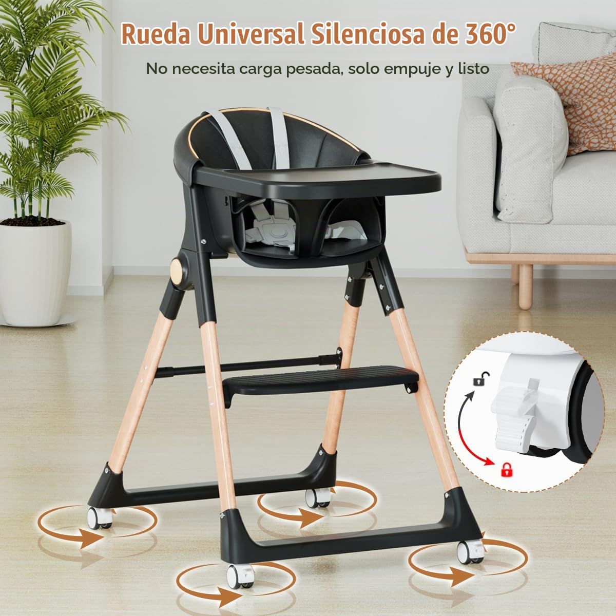 Silla Alta para Bebé, Sillas Altas para Bebés y Niños Pequeños, Sil...