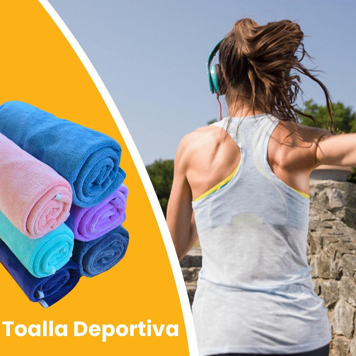 Wuwahold Toallas de microfibra para gimnasio de tamaño grande súper...